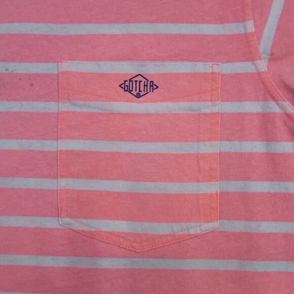 Vintage 90s Gotcha Cropped Shirt Womens Small 22x16 Pink Baggy - Picture 9 of 14